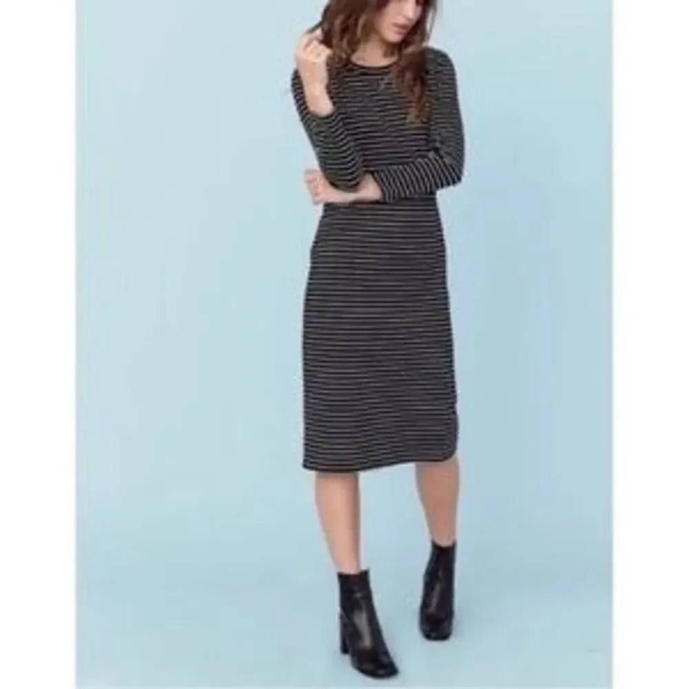 Sonnet James Play Stripe Midi Dress Navy White - Picture 7 of 7